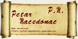 Petar Macedonac vizit kartica